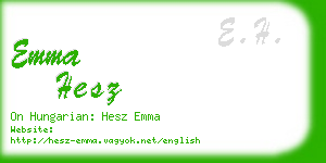 emma hesz business card